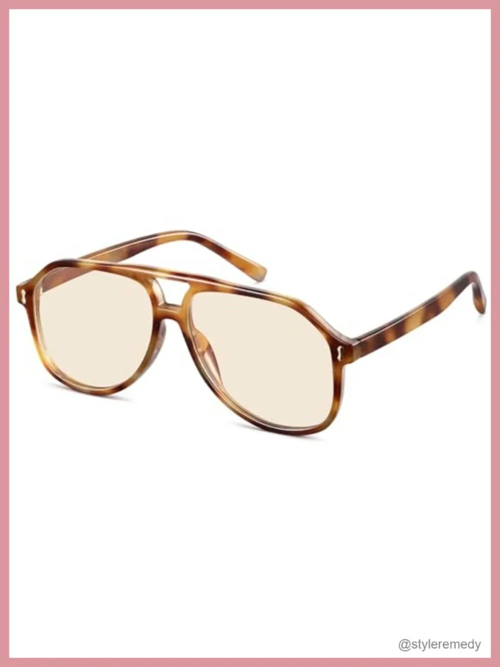 Oversized Square Aviator Sunglasses UV400 for Women Retro Polymer Frame